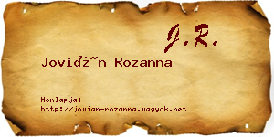 Jovián Rozanna névjegykártya